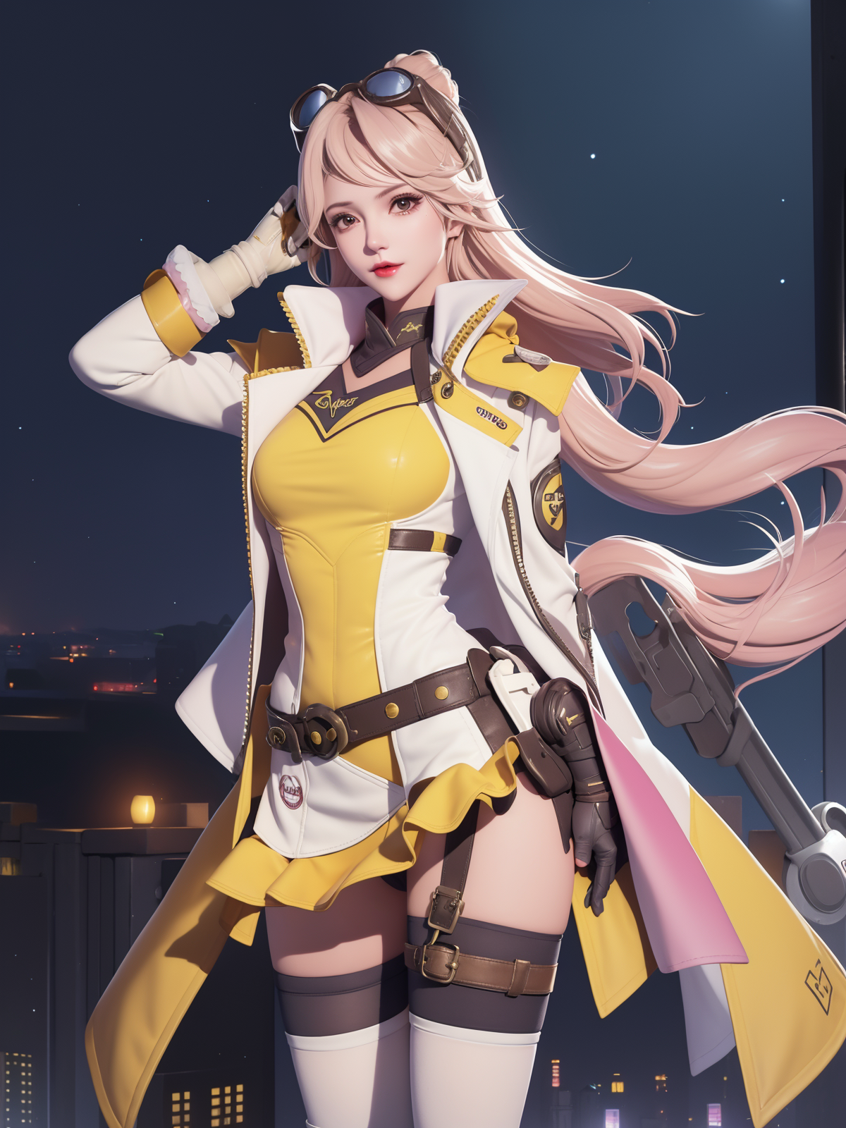 02823-3891747144-,1girl,goggles on head, gloves,white jacket, long hair, thighhighs, belt,thigh strap, knee pads,cropped jacket, mature female, c.png